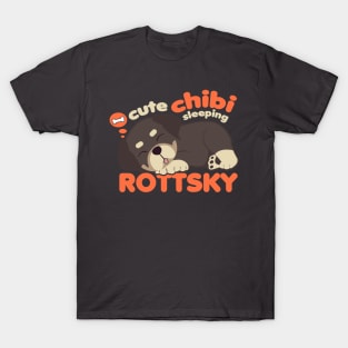 Cute Chibi Sleeping Rottsky T-Shirt